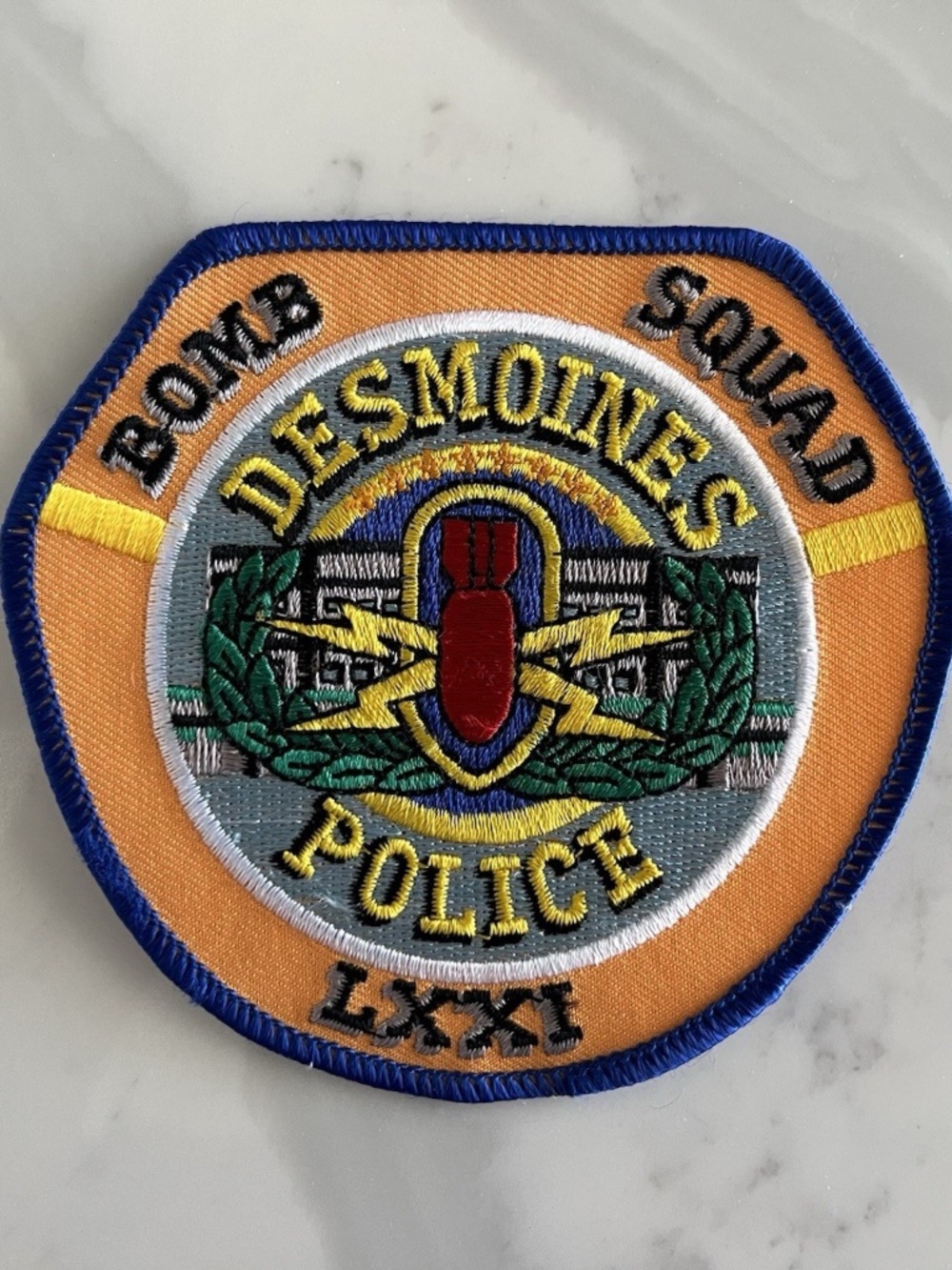 Des Moines Bomb Squad Police Iowa IA Patch New